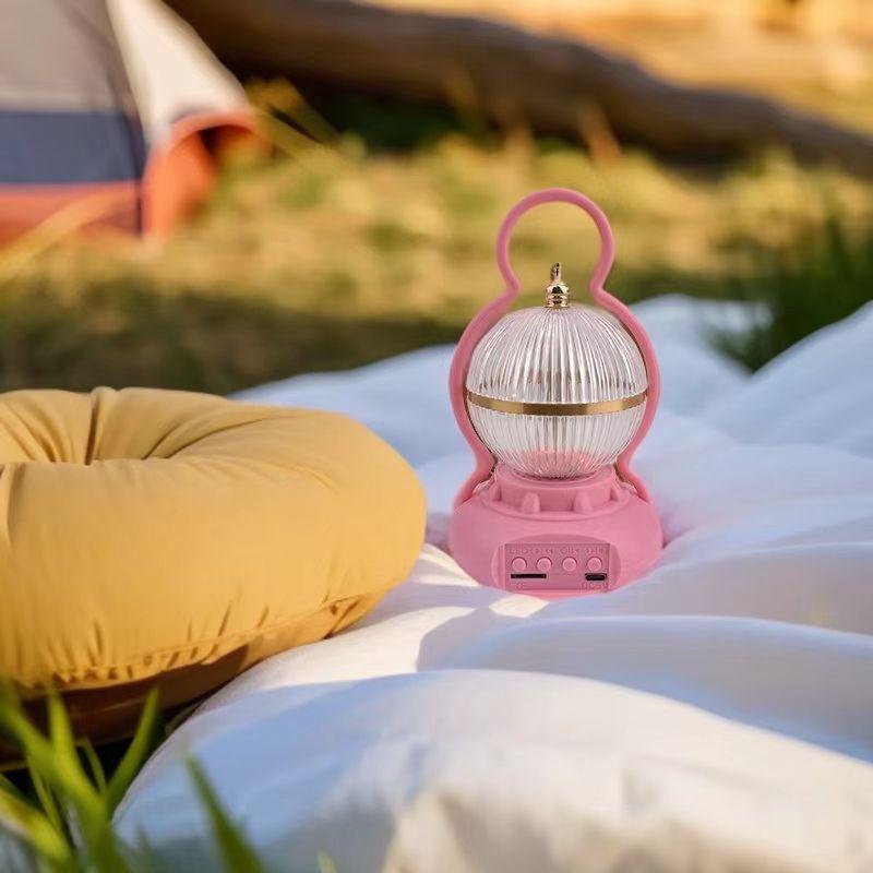 Mini Bluetooth Speaker with Seven-Color Ambient Light for Camping & Home