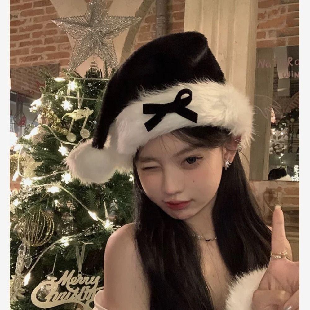 Joyeux Noël Décoration Chapeau de Noël Père Noël Chapeau en peluche rouge Chapeau de Père Noël Enfants