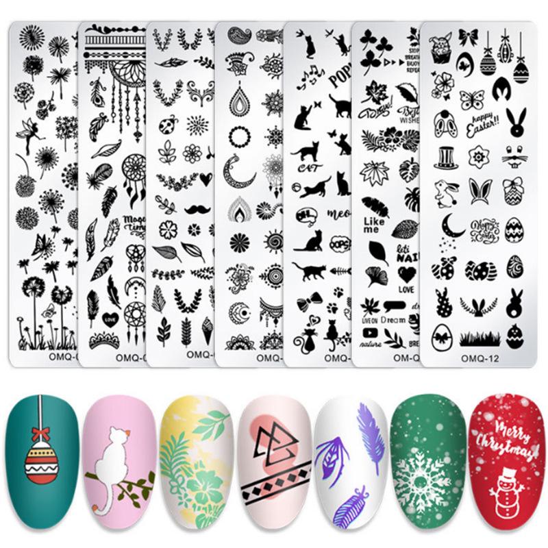 DIY Stainless Steel Rectangular Nail Art Stamping Plate