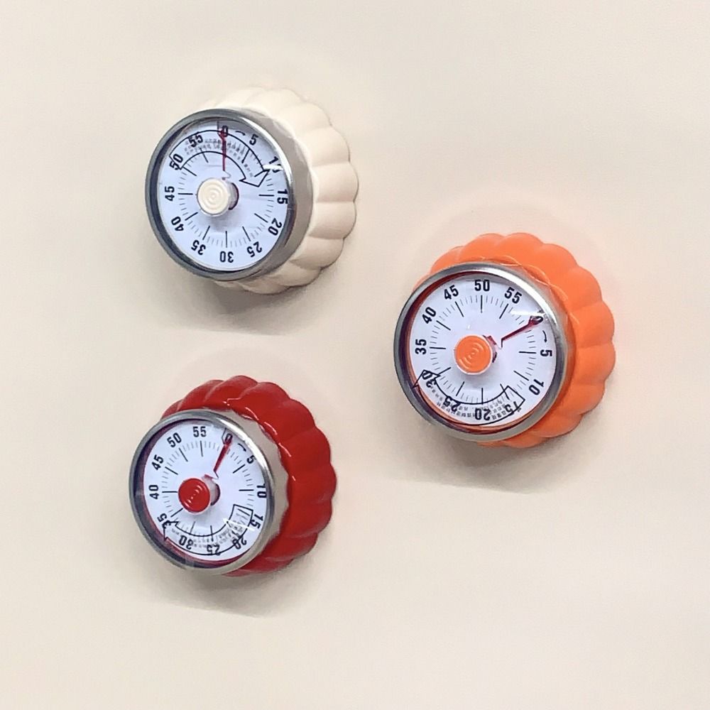 Magnetic Base Mechanical Manual Digital Timer Visual Display Kitchen Desk Timer  Kitchen Cooking