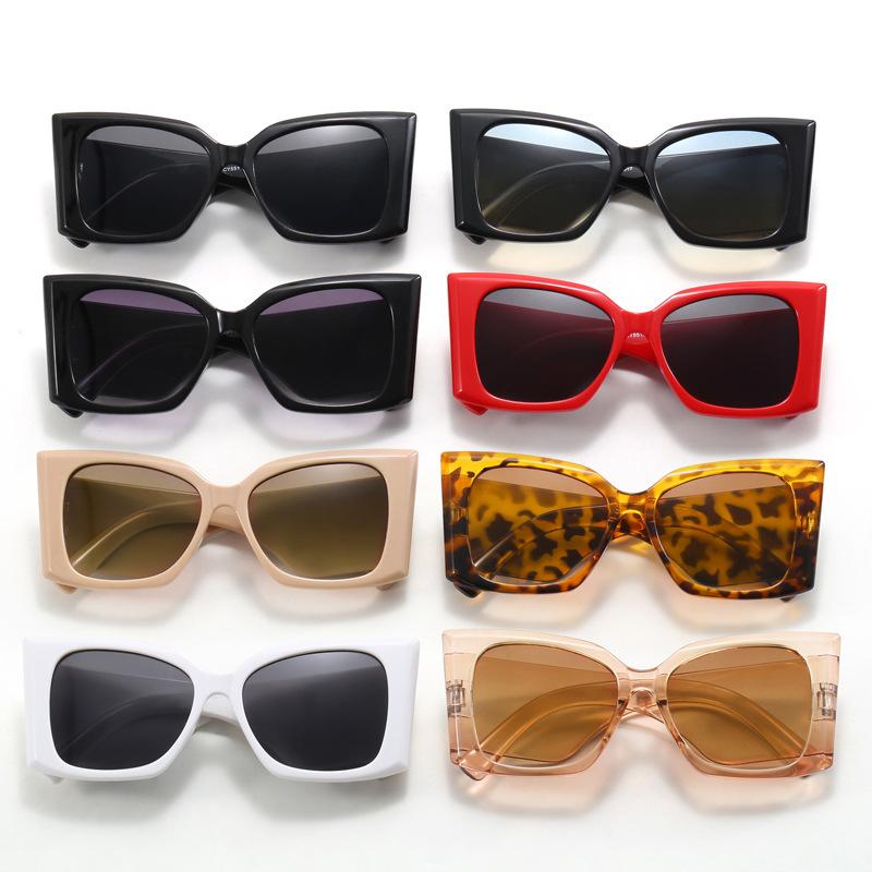 European American Fashion Women's Sunglasses Cat Eye Shape Wide Leg Man Sun Glasses Vintage Retro Female Sunglass