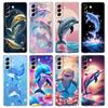 Transparent Cover for Samsung Galaxy S25 S24 S23 S22 S20 S21 FE Ultra Edge S24 S23 S10 Plus 5G Phone Case Ocean Animal Dolphin