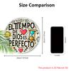Spanish Bible Scriptures Wooden Sign - Round Ornament for Front Door, Wall, Room Hanging Decor - Ideal Home Hanging Ornament