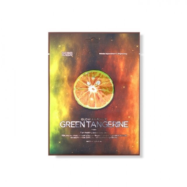 TENZERO PEGVGMNT Glow Ampoule Green Tangerine Mask 25 ml 10EA