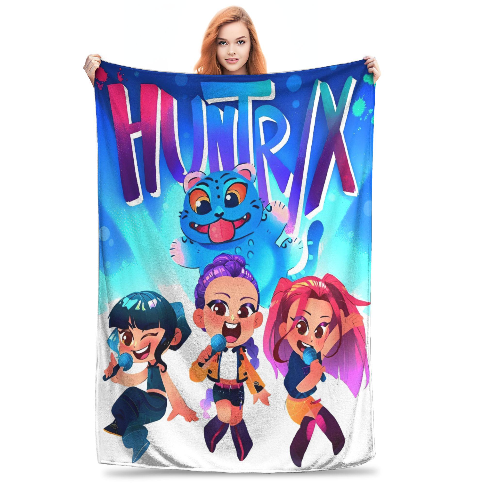 

Soft Warm BlanketGirls Boys Decorative Huntrix Throw Blanket Zoey Flannel Bedspread For Home Decor Aesthetic Sofa Bed Cover 30x40in