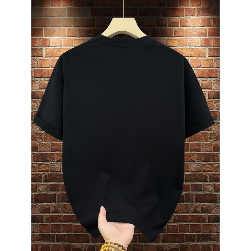 T-shirt Imprimé, Été Col Rond Manches Courtes, Pull Haut Uni Demi-Manches, Tendance