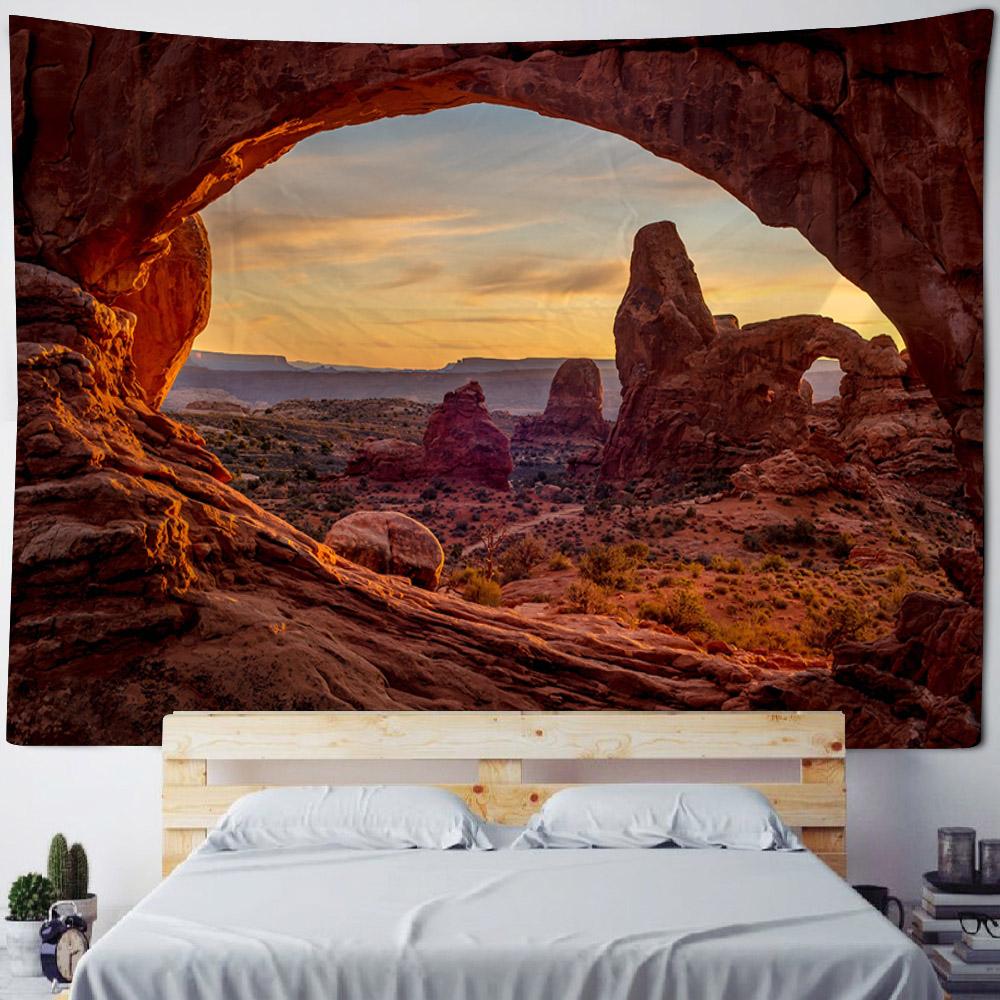 Sea View Tapestry, Bohemian Print Wall Hanging, Living Room, Bedroom Art Decoration, Beach, Sunset, Home Wall Decoration