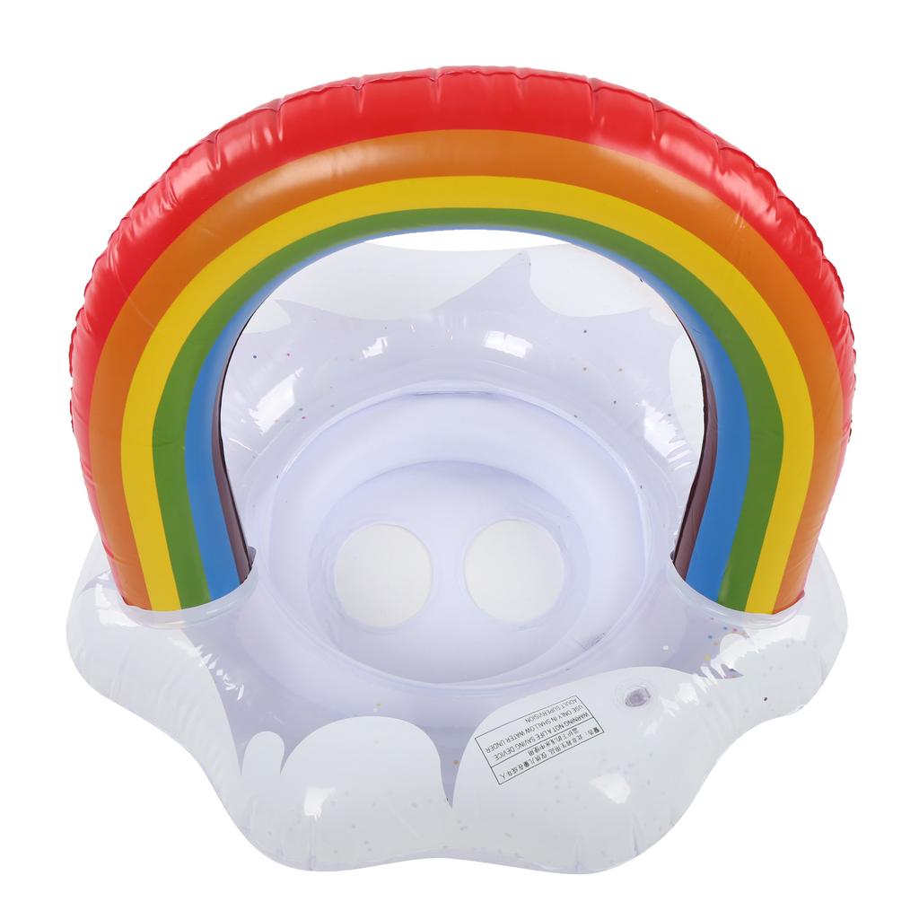 Baby Swimming Float Rainbow Inflatable Children Swimming Ring with Safety Float Seat
