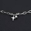 Hip Hop Punk Cross Star Ball Pendant Bracelet Suitable For Men And Women Fashionable Rock Silver Color Personalized Jewelry Gift