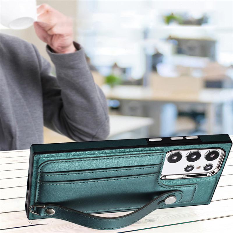 Leder-Geldbörsen-Karten-Handyhülle für iPhone 15 Pro Max 14 13 Plus 12 11 für Samsung Galaxy A54 A34 A14 A73 A53 A13 S23 Ultra S22 Plus Flip Stand Cover