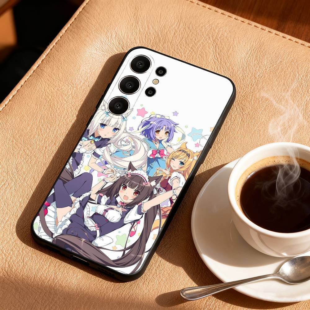 N-Nekopara girls Game Phone Case For Samsung S26,S25,S24,S21,S22,S23,S30,Ultra,S20,FE,Lite,10,9,Black Cover