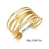 Exaggerated Metal Shell Starfish Open Bangles for Women Stainless Steel Hollow Geometry Wrap Cuff Bracelet Summer Wrist Jewelry