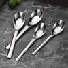 Cuchara de Sopa de Acero Inoxidable 316, Cuchara para Pastel y Postre con Mango Largo, Segura para Lavavajillas, Vajilla para Mesa de Cocina Infantil