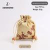 Brocade Jewelry Pouch: Plum Blossom Drawstring Flannel Bag for Hand String and Walnut Storage