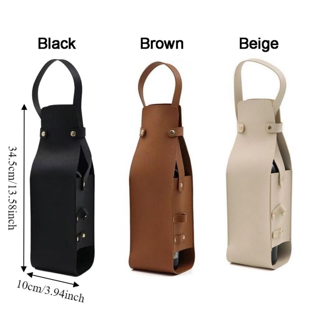 Waterproof PU Wine Tote Lightweight Champagne Beer Gift Bags Portable Wine Bag Wedding