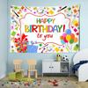 Happy Birthday Pattern Tapestry Office Living Room Tapestry Home Wall Decoration Tapestry