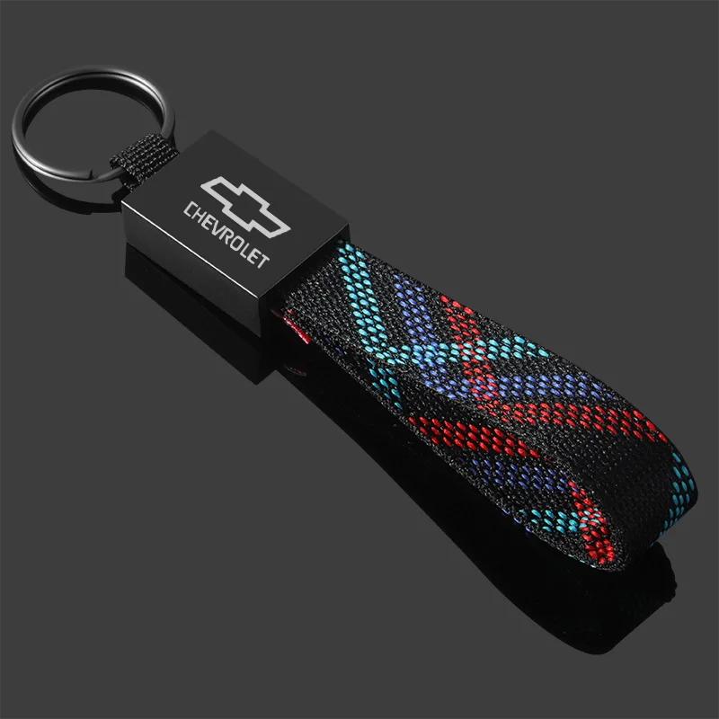 

Car Key Oxford ribbon practical alloy keychain For Chevrolet Blazer Spark Captiva Camaro Montana Aveo SS Trax Colorado Silverado
