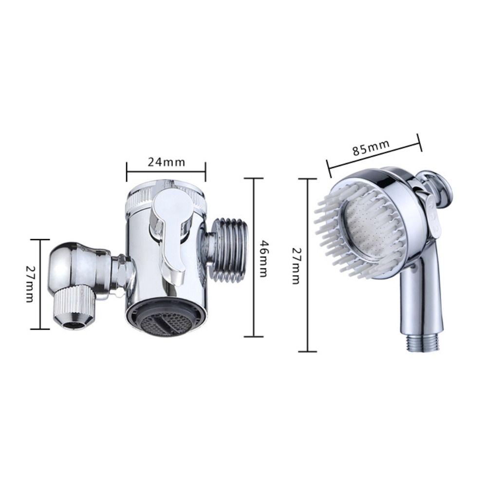 Stylish Chrome Finish Bathroom Faucet Multi-functional Durable Sink Hose Sprayer Universal Shower Spray Head Bathroom