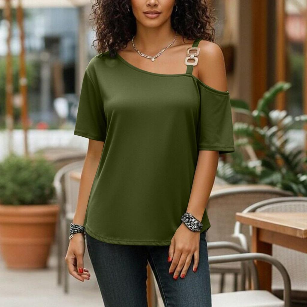 Womens Spring Tops Off Shoulder Summer Shirts for Women Casual Short Sleeve Womens Summer Shirts Dressy Tops for Women