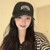 Hat Female wide brim deepened letter cowboy cap Casual versatile couple Student show face Small baseball cap