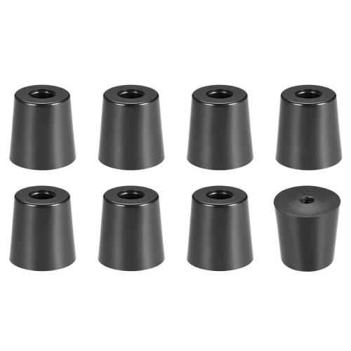 Rurumi Rubber Feet with Washers, Set of 8, D33x27xH33mm, Screw Mount, Cushion Bottom, for Chairs, Tables, Furniture, etc.