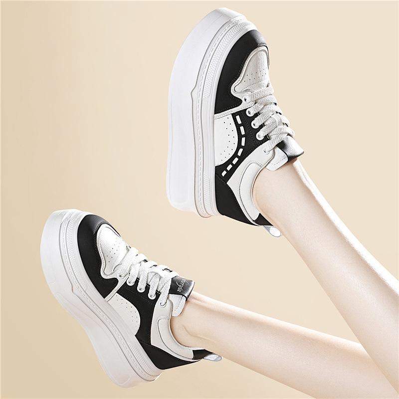 Little White Shoes, Small Leather Muffins, Fashion Increases, Daily New Thick-soled Versatile Board Shoes, Dad Shoes, Women's Shoes