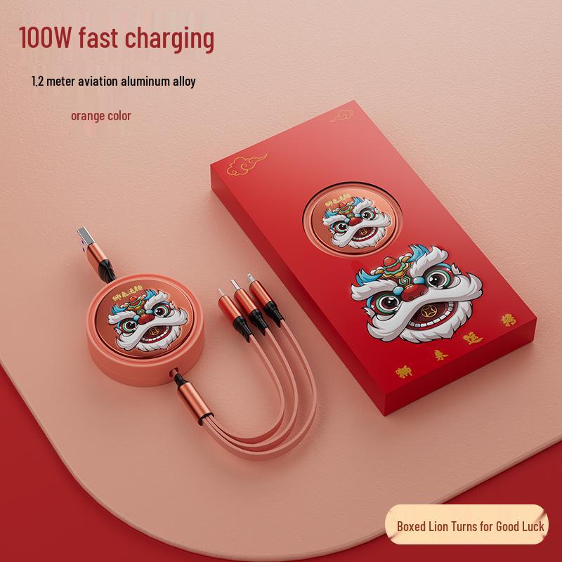 Universal Three-in-One Multi-functional Charging Cable with Customizable LOGO