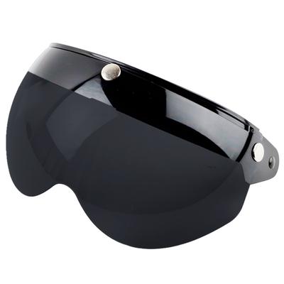 3 Druckknopf Retro Helm Visier 3 Druckknopf Retro Helm Visier Winddicht Sonne Halbes Gesicht Motorradhelme Visier