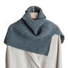 Women Shawl Scarf High Collar Side Split Design Windproof Warm Fabric Fake Collar Outdoor Lightweight Shawl Wrap