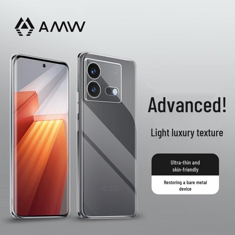 AMW Transparent Ultra-Thin Anti-Fall Phone Case for Vivo iQOO Neo8/8 Pro