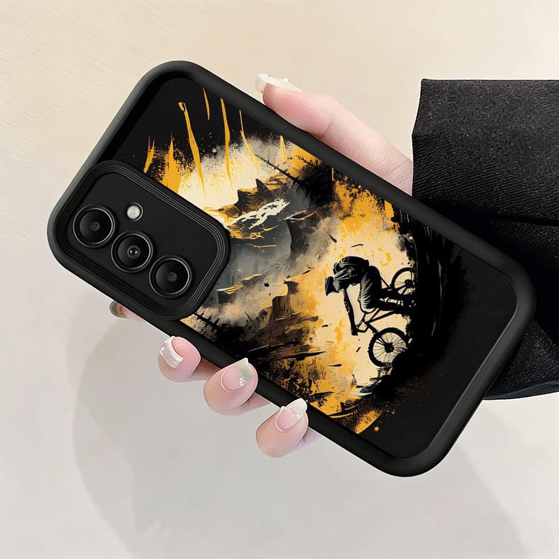 Phone Case for Samsung Galaxy S26 S25 Ultra S24 FE Mountain Bike Bicycle Shell S23 Plus S22 + S21 S20 5G Soft Silicone Funda
