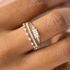 Exquisite Ring Three Sets, Princess Engagement Anniversary Luxury Fashion Ring Set Ring