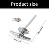 Rustproof Zincs Alloys Garage Lock T Handle Design 2 Key Included For Effortlessly Installation And Security