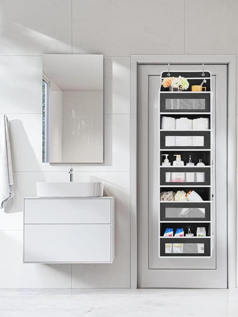 Five-Layer Non-Woven Hanging Storage Bag for Bedroom - Large Capacity Door Organizer