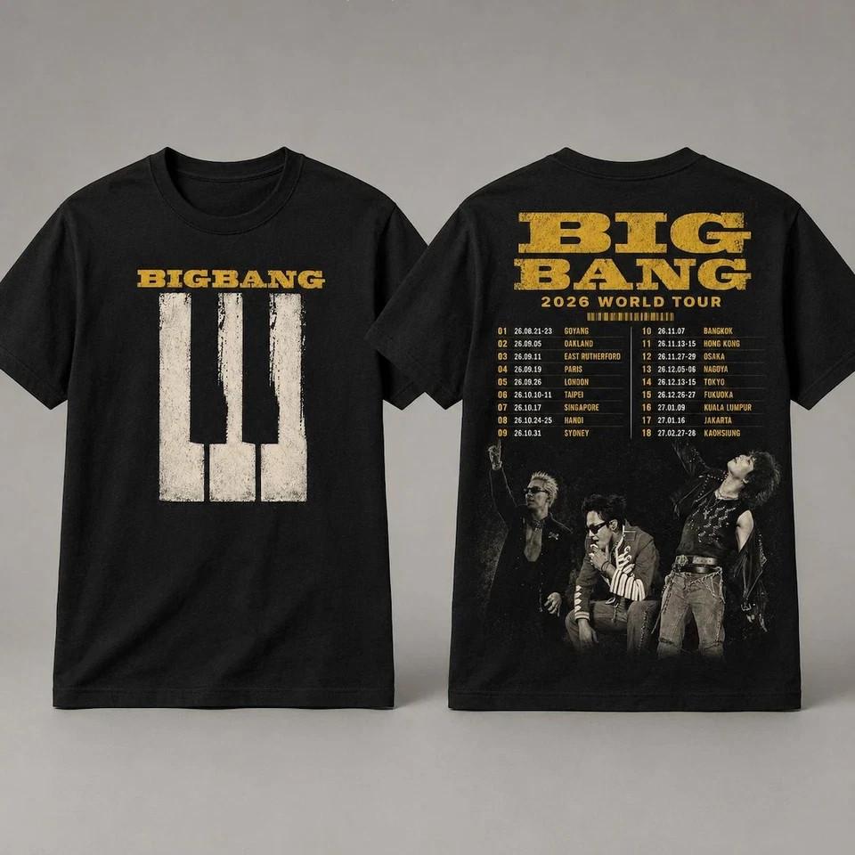 BIGBANG 20. Jubiläum 2026 Welttournee KPOP T-Shirt XXXXL gray