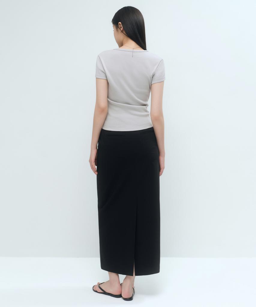 MUSINSA STANDARD WOMAN [Cooltandard] Women'S Straight Maxi Skirt [Black]
