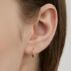 (Silver 925) Crystal Flow Hoop Earrings EC3163