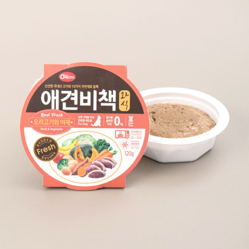 [Pet] Dog Rain Book Chinese Food 120 G Duck Meat And Vegetables