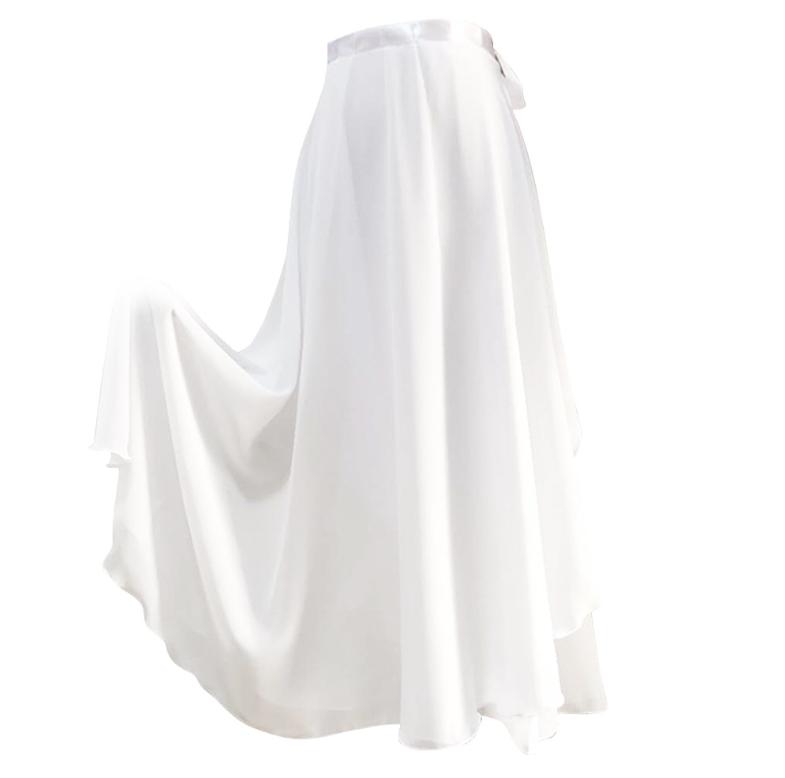 Dámské baletní taneční sukně pro dospělé Dlouhé šifonové taneční sukně Lyrické měkké baletní šaty Černá vínová Průhledné taneční kostýmy