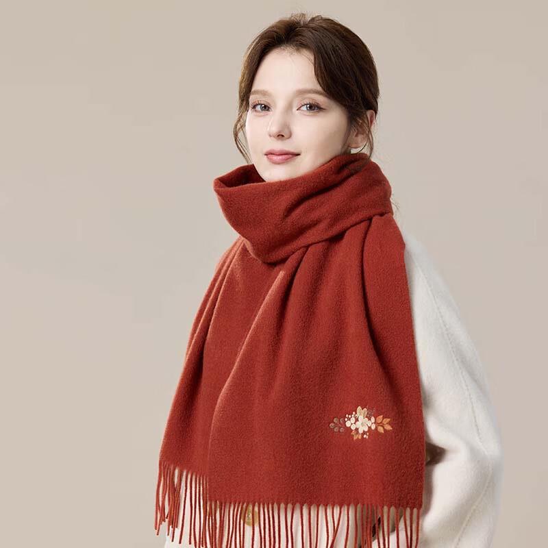 JIUMU Women's Wool Knit Scarf