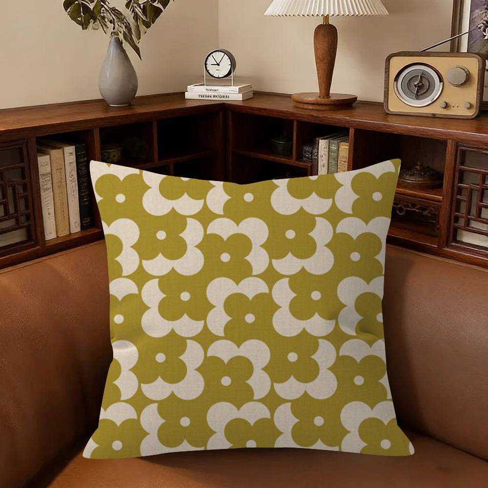 Flower Pillowcase Toon Gift Cushion Cover Bedroom Home Sofa Chair Seat Decor Pillow Case Logo O-Orla Kiely