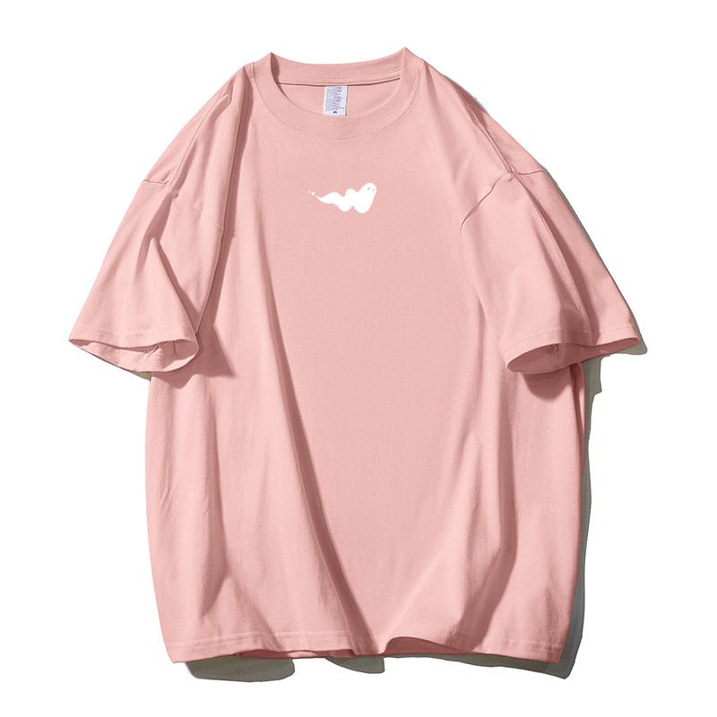 Shellsuning Oversized Printed T Shirts for Women Summer New Casual Vintage O-neck Cotton Soft Basic Tees Streetwear Couple Clothes Korean Gothic Tops