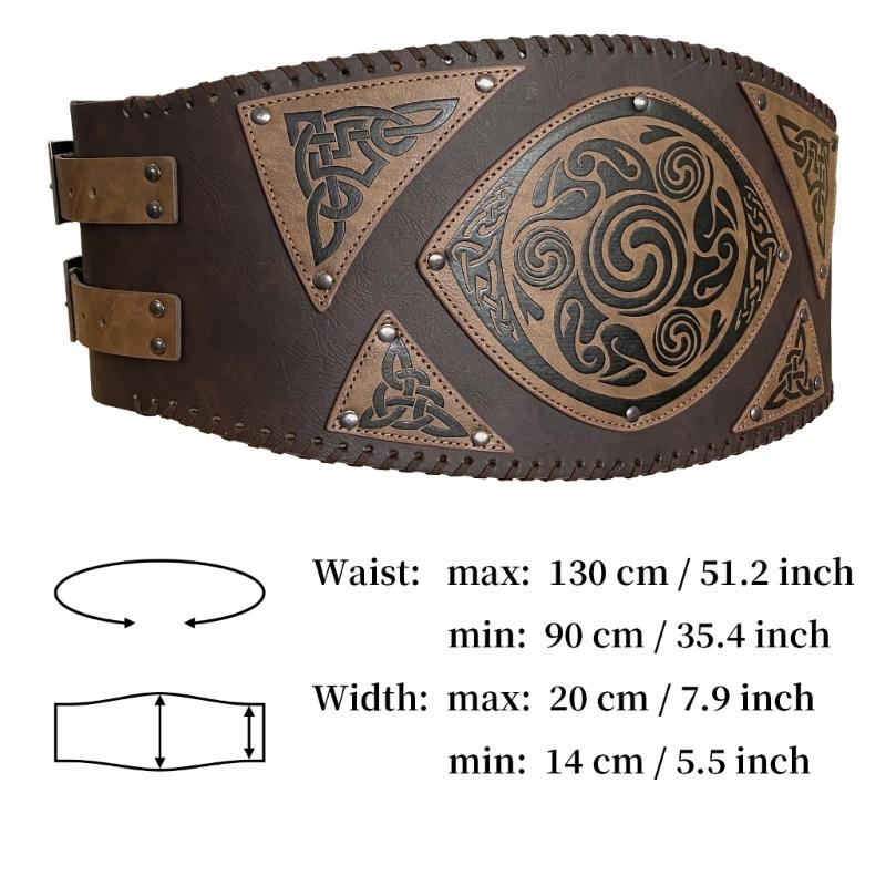 Medieval Wide Belt for Cosplay Parties Costume Girdle Embossed Corset Belt Stage Shows Corset Belt Role Play Waiststrap