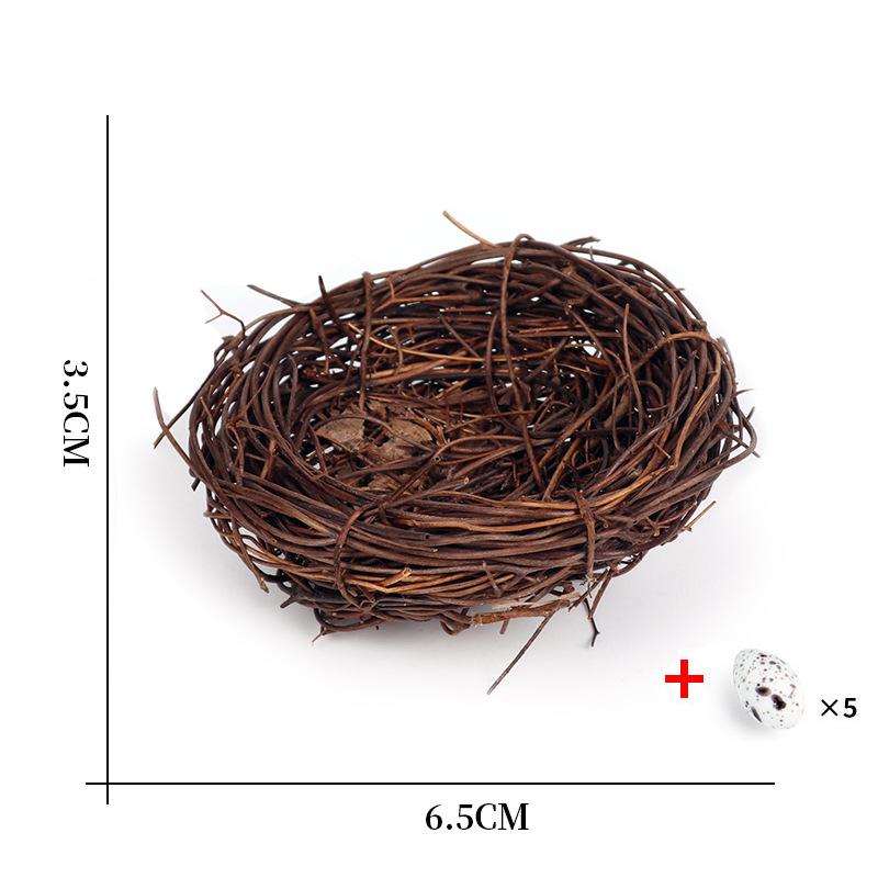 Wicker Bird Nest Birdhouse for Parrots - Outdoor Garden Ornament and Toy