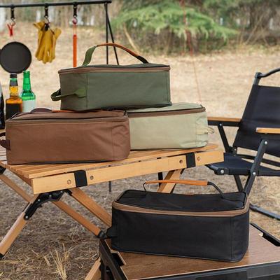 Camping Travel Cookware Organizer Bag Camping Cookware Storage Containers High Capacity Kitchenware Utensil Container For Hiking