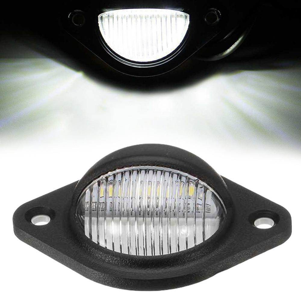 1 Adet 12V Led Plaka Lambası Led Yuvarlak Plaka Lambası Kamyon Plaka Lambası