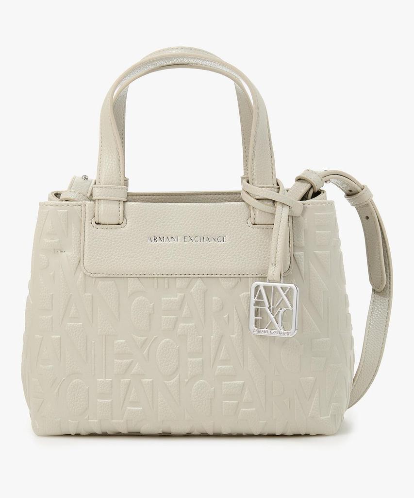 Armani Exchange Women'S All-Over Logo Small Tote Bag _Warm Gray_A426170510