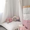Tenda da Culla in Pizzo per Bambini Tenda a Cupola Rotonda Tenda Sospesa Zanzariera Decorazione Stanza Bambini