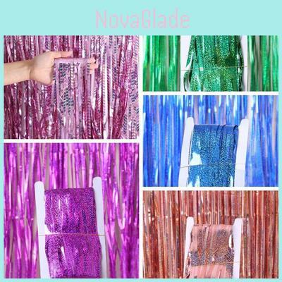 Laser Rain Curtain Create A Romantic Atmosphere At Home With Foil Metal Wire Background