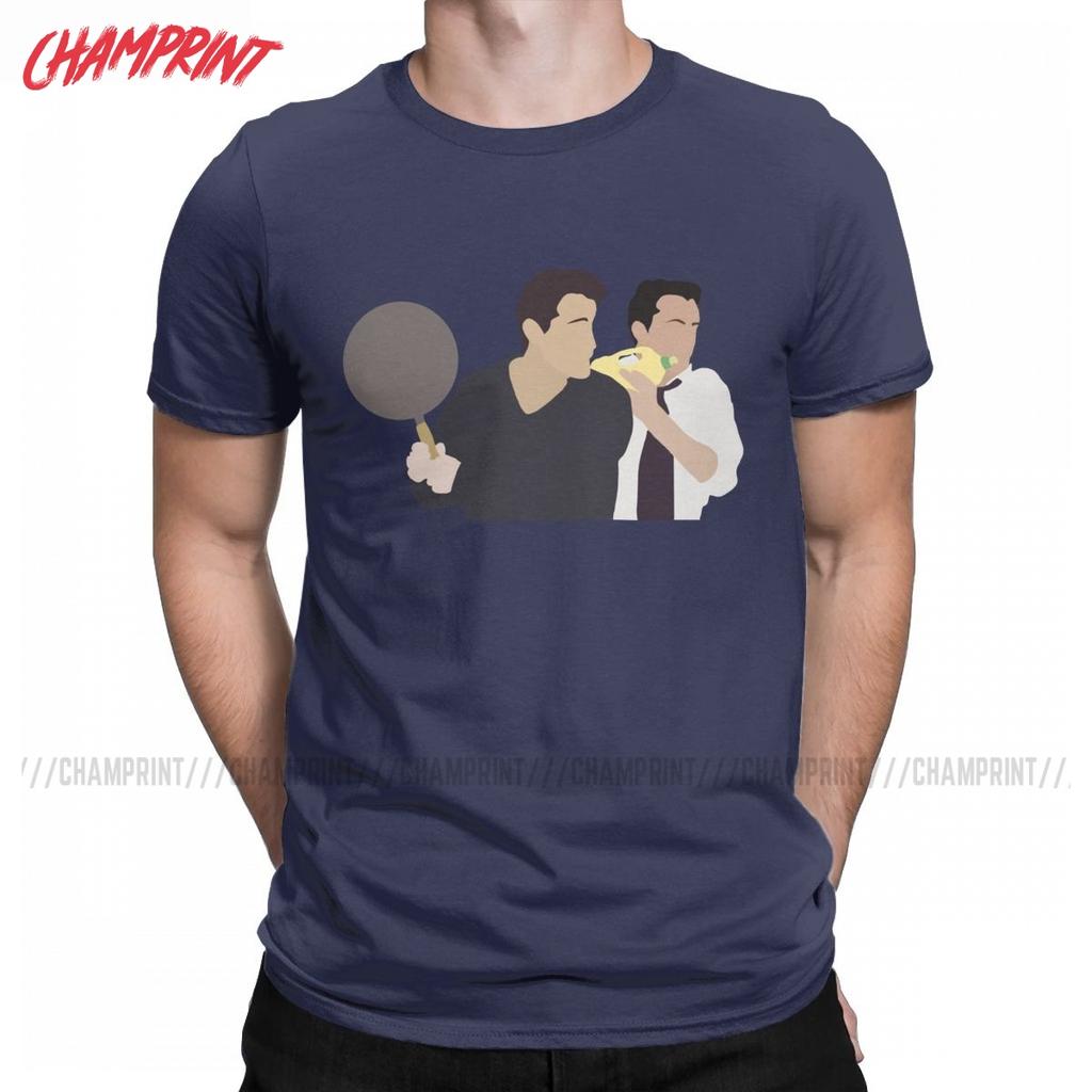 Men Joey Tribbiani Chandler Bing Friends T Shirts TV Show Pure Cotton Clothing Vintage Short Sleeve Tee Shirt Gift Idea T-Shirts